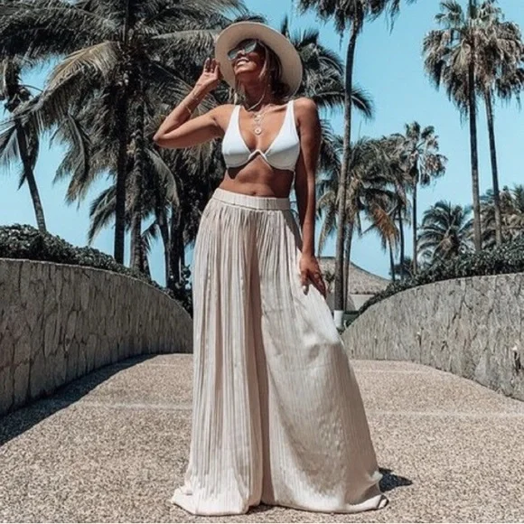 ZARA | pleated palazzo pants | XS - Picture 5 of 5